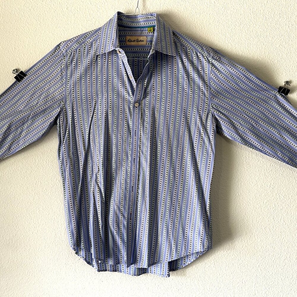 Robert Graham - Long Sleeved Button Up Shirt - Tailored Fit - Size L - Picture 2 of 8